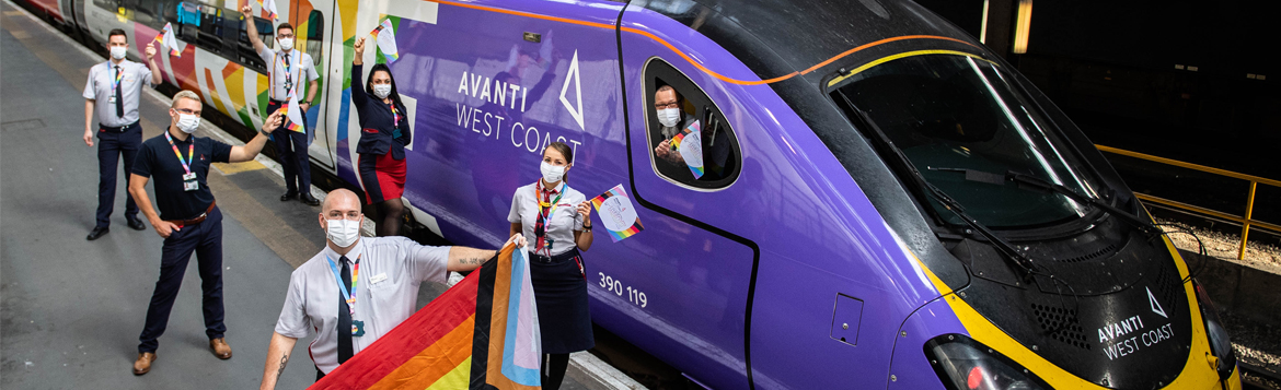 Avanti West Coast launches the UK’s first fully wrapped Pride train staffed by all LGBTQ+ crew  banner image